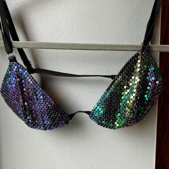 metallic bralette 💜 - Picture 3 of 5